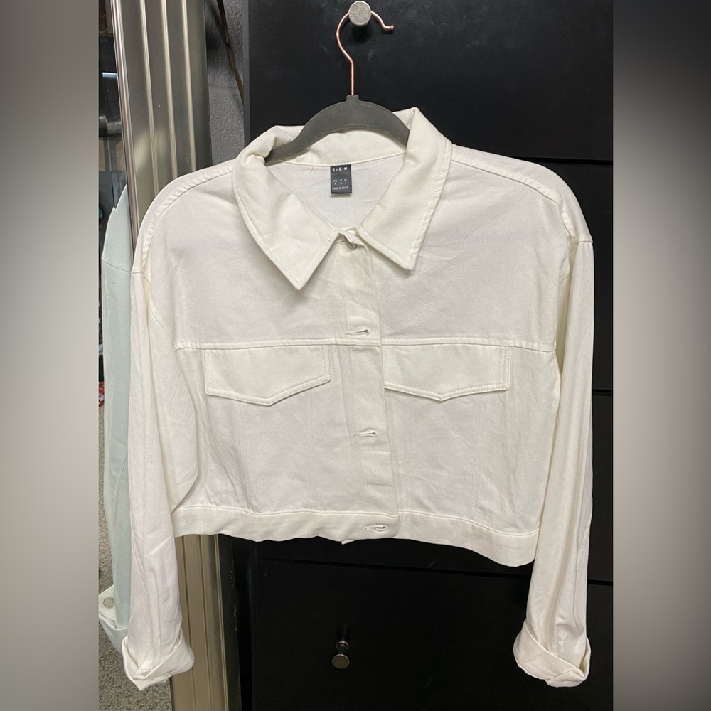 White jean jacket